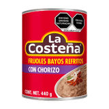 Salsa La Costeña Frijoles Bayos Refritos Con Chorizo 440 Gr