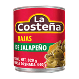 Salsa La Costeña Rajas De Jalapeño 820 Gr