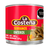 Salsa La Costeña Serranos Enteros 380 Gr