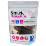 Snack Liofilizado de Hígado de Res Y Manzana 50gr.