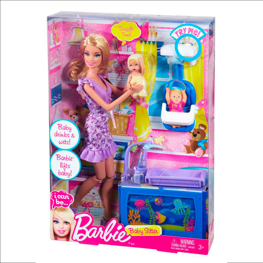 Muneca Quiero ser Ninera Barbie Mattel Fidalga