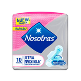 Toalla Femeninas Ultra Invisible Nosotras 10 u